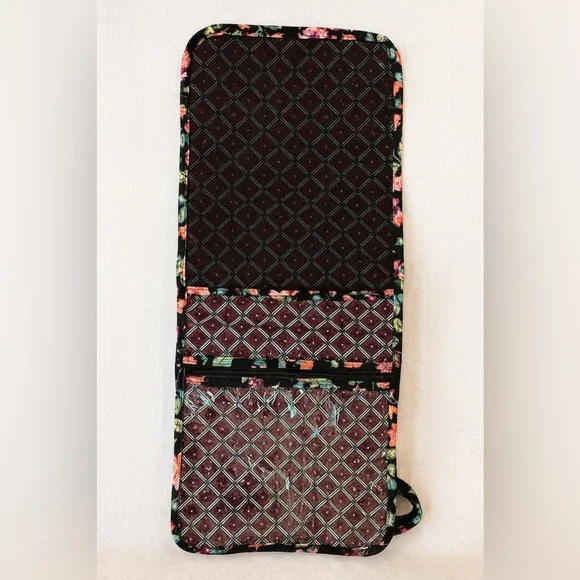 Vera Bradley Hanging Travel Makeup Bag Cotton Vines Organizer Toiletry Case - Picture 3 of 5